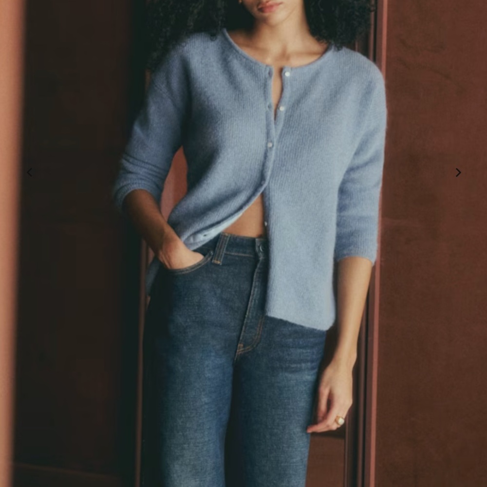 Sezane Gaspard Cardigan (Vintage Blue, Size Small)